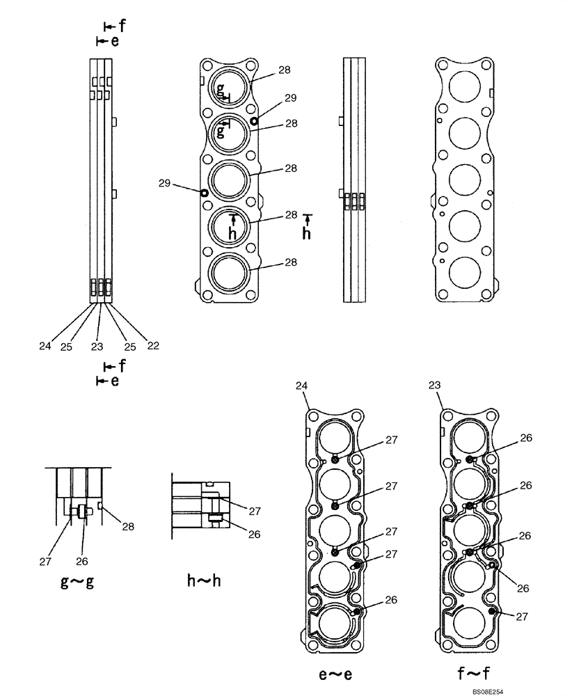 Схема запчастей Case CX350B - (08-78) - CONTROL VALVE (08) - HYDRAULICS