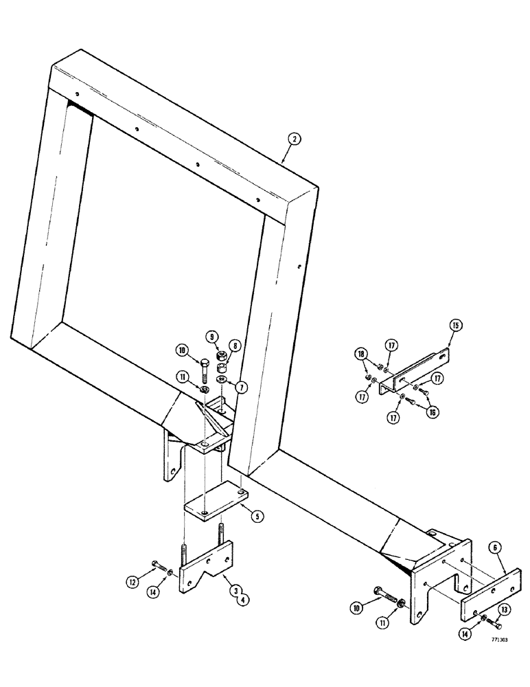 Схема запчастей Case 380CK - (115A) - TWO-POST ROPS 