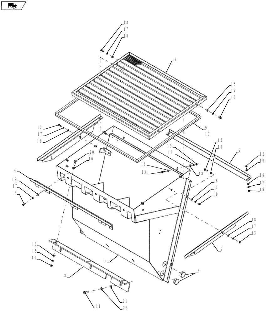 Схема запчастей Case PT240 - (10.202.01) - AIR CLEANER HOUSING (GROUP 120-ND144846) (10) - ENGINE