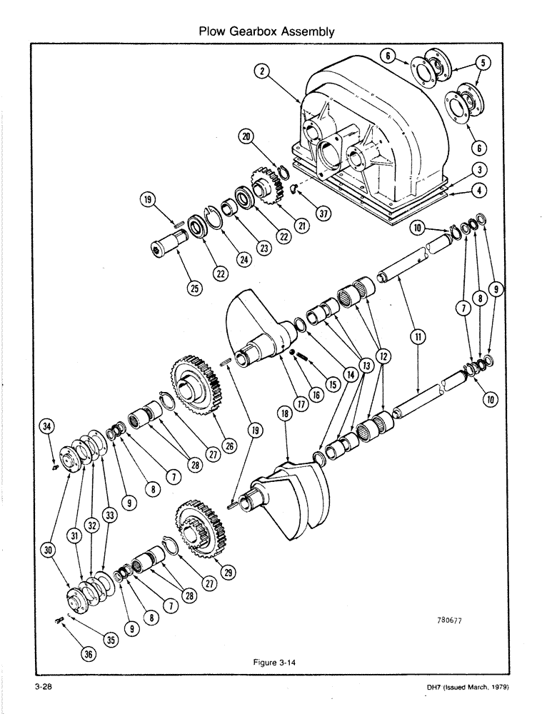 Схема запчастей Case DH7 - (3-28) - PLOW GEARBOX ASSEMBLY (89) - TOOLS