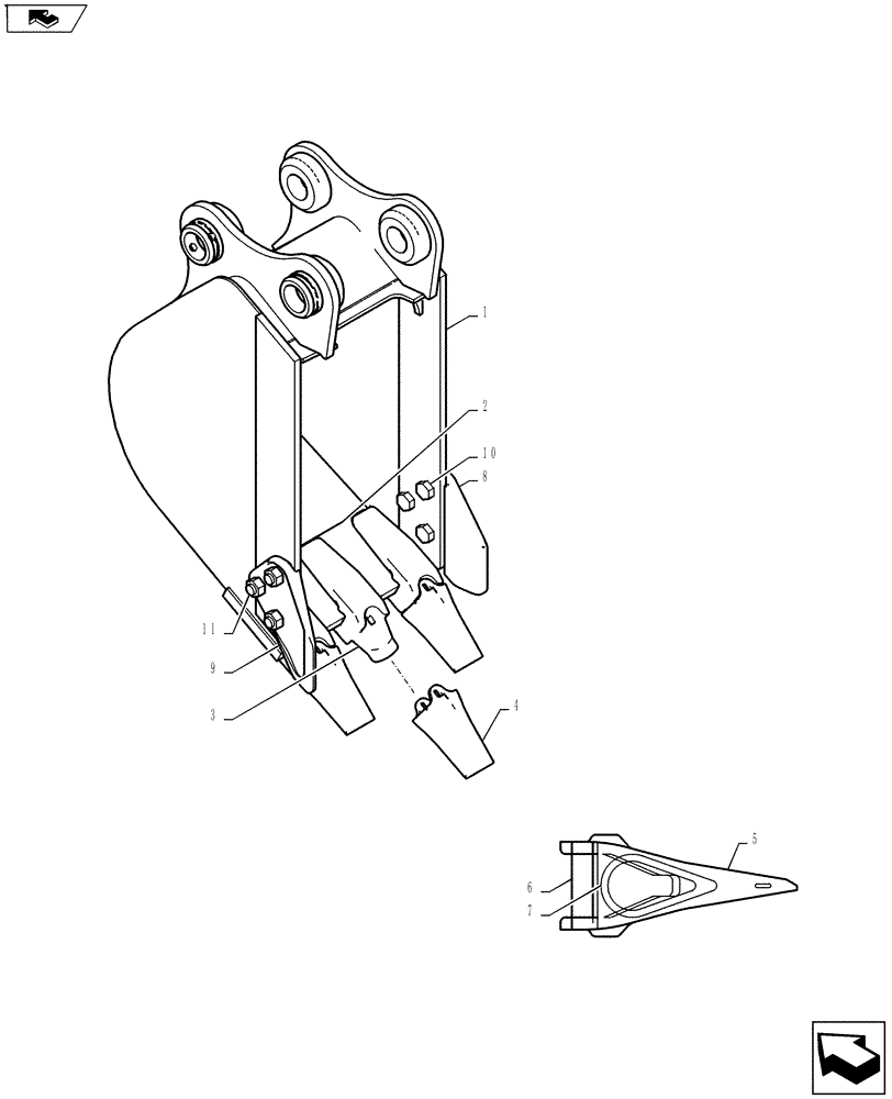 Схема запчастей Case CX27B ASN - (39.105.08) - BUCKET ASSY, 350W 0.305M³ (0.04M³) (84) - BOOMS, DIPPERS & BUCKETS