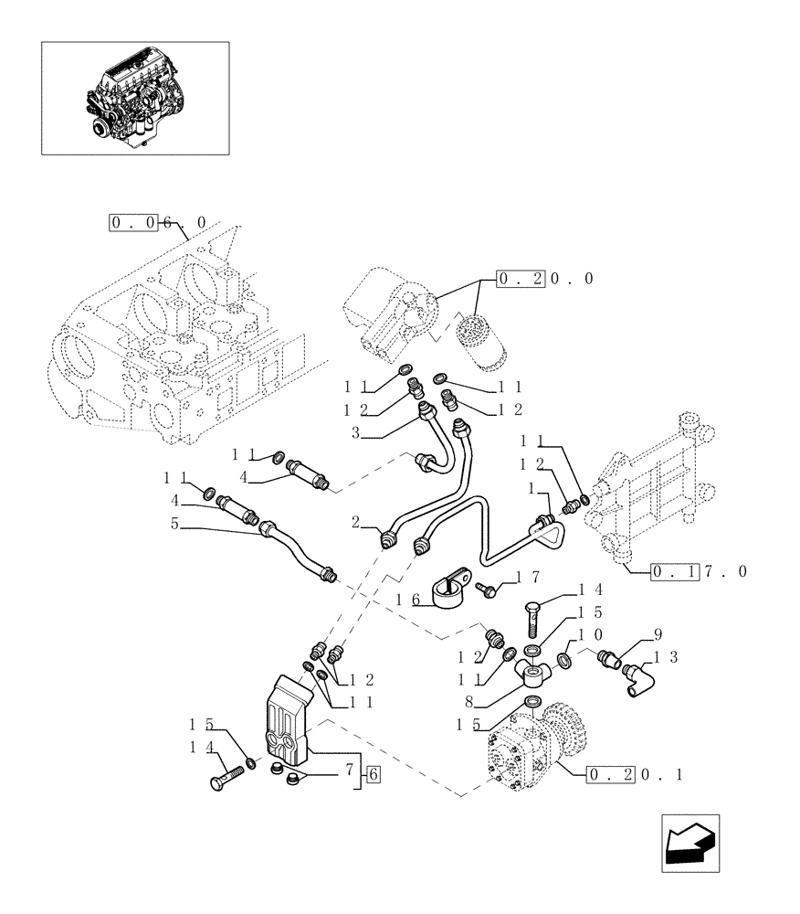 Схема запчастей Case F3AE0684D B005 - (0.20.3[01]) - FUEL LINES & RELATED PARTS (504068984-504055372-504078280-504055378/504055381/84) 