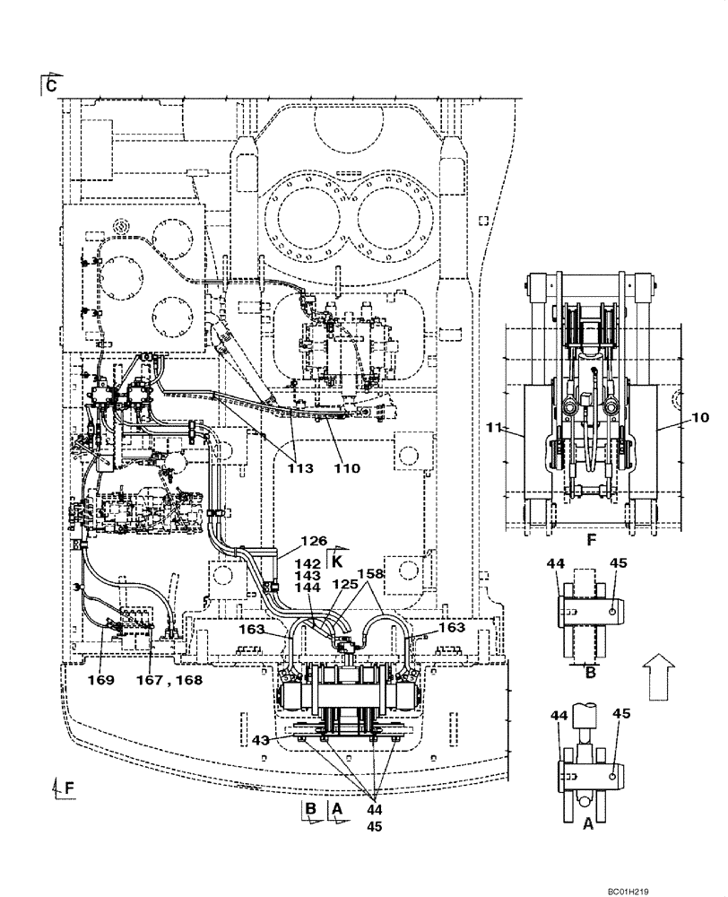 Схема запчастей Case CX800 - (08-48) - COUNTERWEIGHT REMOVAL SYSTEM (08) - HYDRAULICS