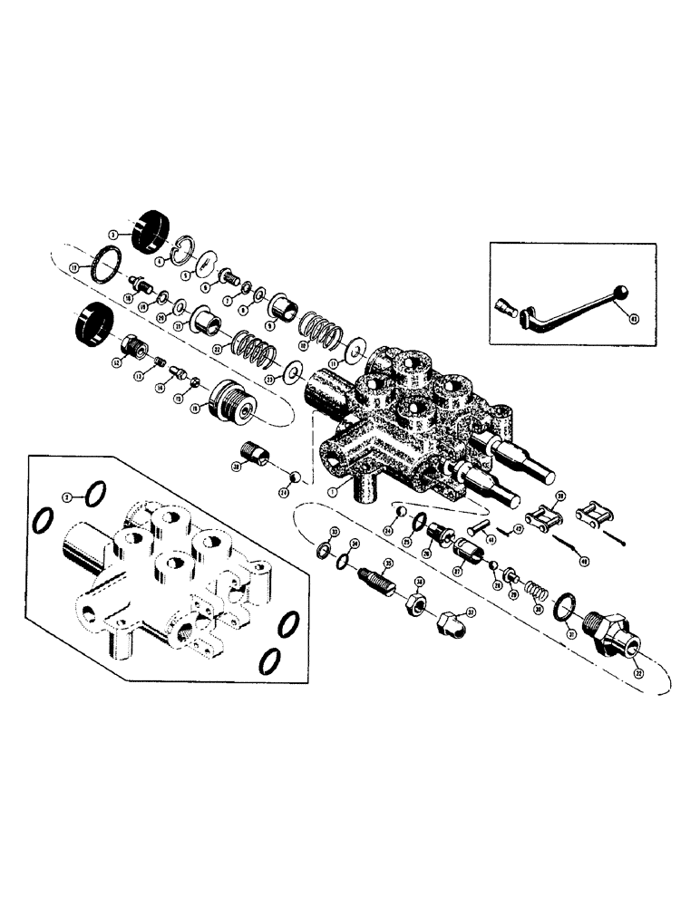 Схема запчастей Case 310C - (084) - 38256 HYDRAULIC CONTROL VALVE (07) - HYDRAULIC SYSTEM