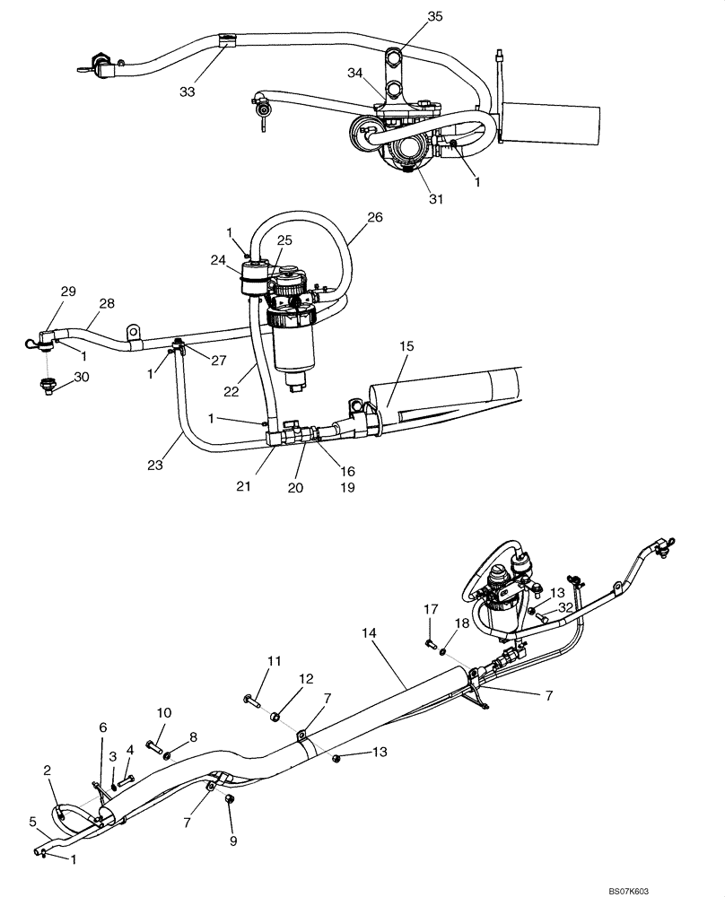 Схема запчастей Case 850L - (03-05) - FUEL LINES (IF USED) (03) - FUEL SYSTEM