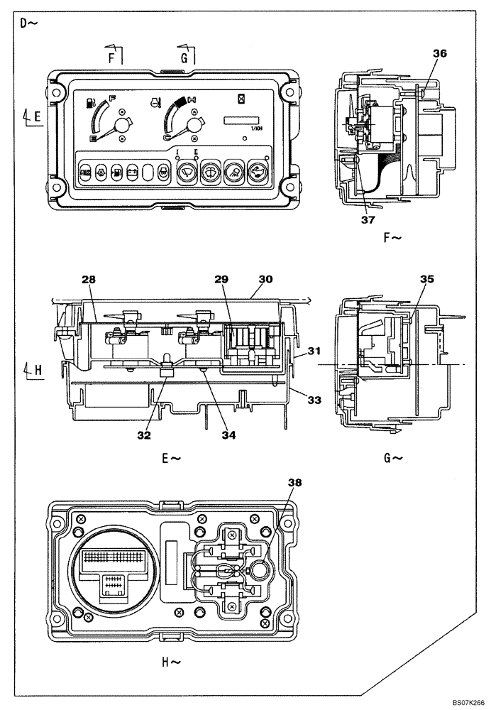 Схема запчастей Case CX225SR - (04-09) - MONITOR ASSY (04) - ELECTRICAL SYSTEMS