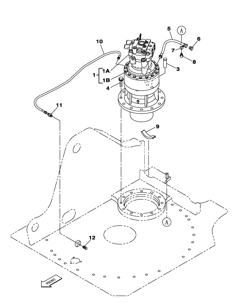 Схема запчастей Case CX210C NLC - (35.352.02) - SWING MOTOR-DRIVE REDUCTION GEAR (35) - HYDRAULIC SYSTEMS