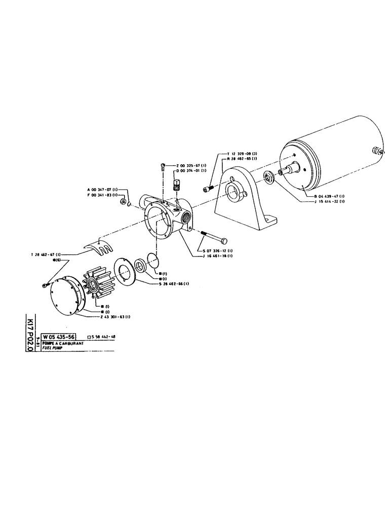 Схема запчастей Case 160CL - (271) - FUEL PUMP (02) - FUEL SYSTEM