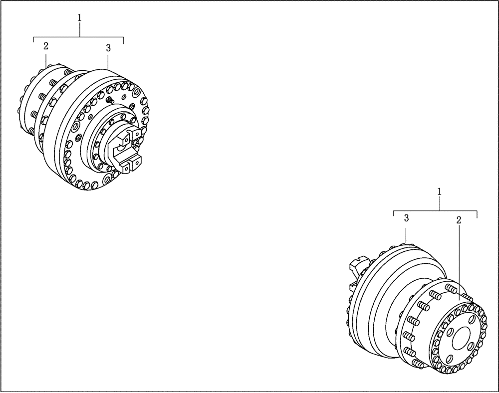 Схема запчастей Case 330B - (30A00000129[001]) - SECTION INDEX, FRONT WHEEL HUB W/WET BRAKE (89500416913) (11) - AXLES/WHEELS