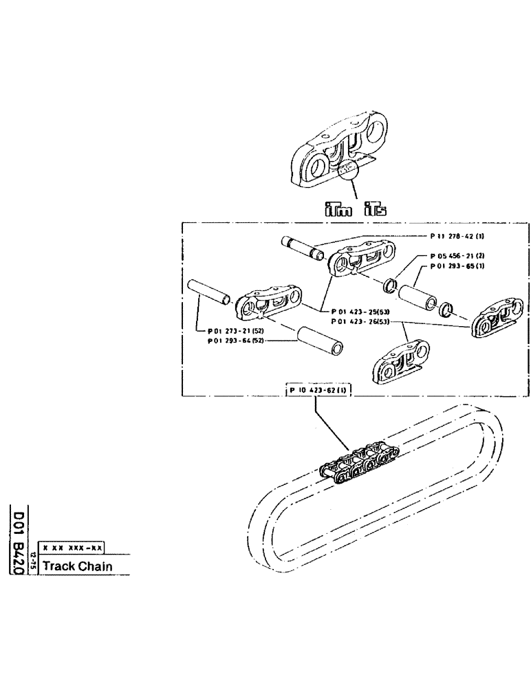 Схема запчастей Case 160CK - (31) - TRACK CHAIN (04) - UNDERCARRIAGE