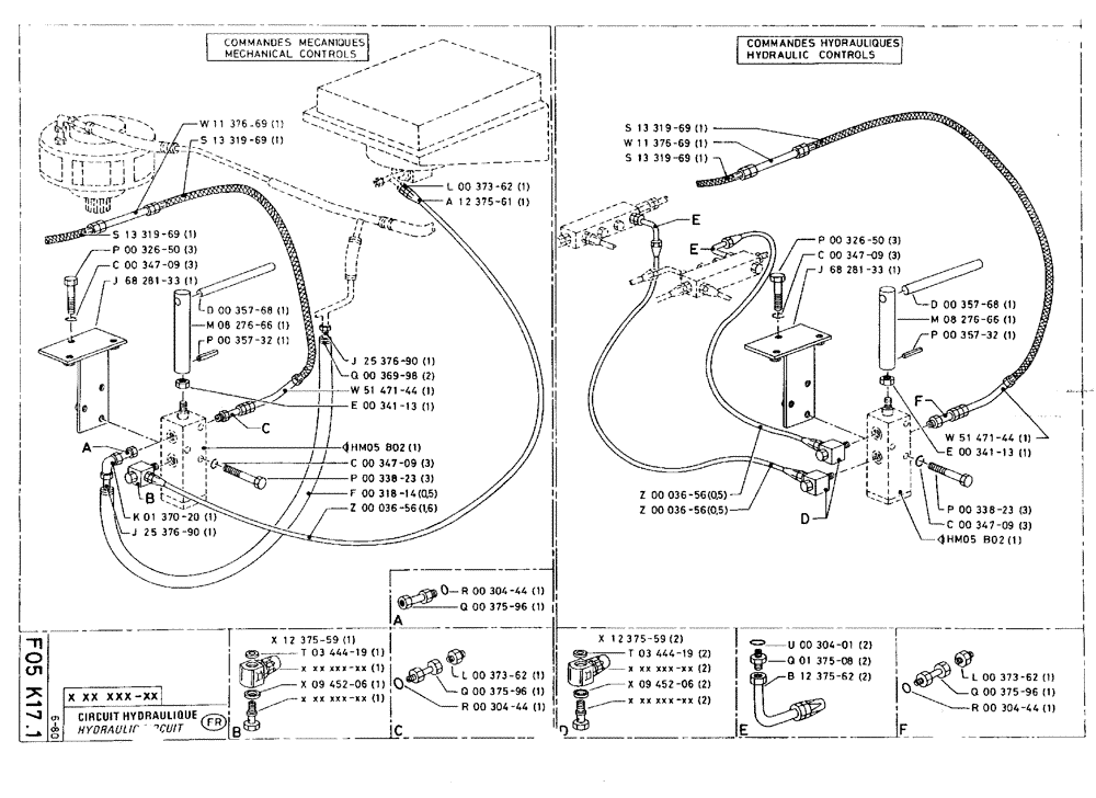 Схема запчастей Case 75C - (F05 K17.1) - HYDRAULIC CIRCUIT, ADJUSTABLE BOOM (07) - HYDRAULIC SYSTEM