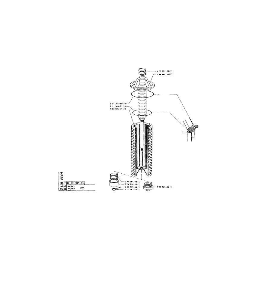 Схема запчастей Case 220 - (217) - FILTER (07) - HYDRAULIC SYSTEM