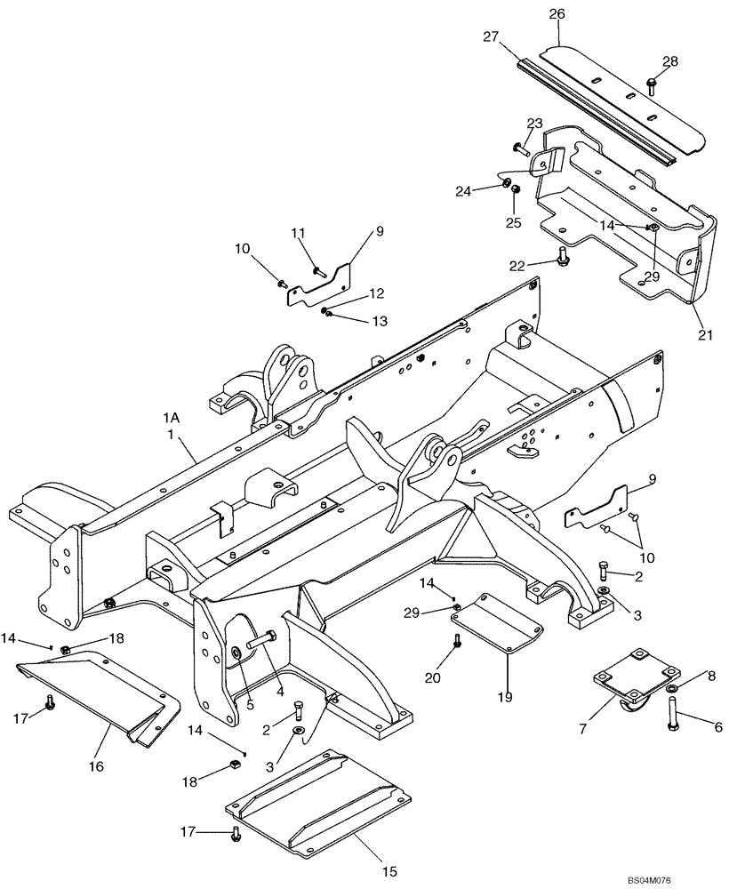 Схема запчастей Case 850K - (09-08) - FRAME, MAIN - COVERS (09) - CHASSIS/ATTACHMENTS