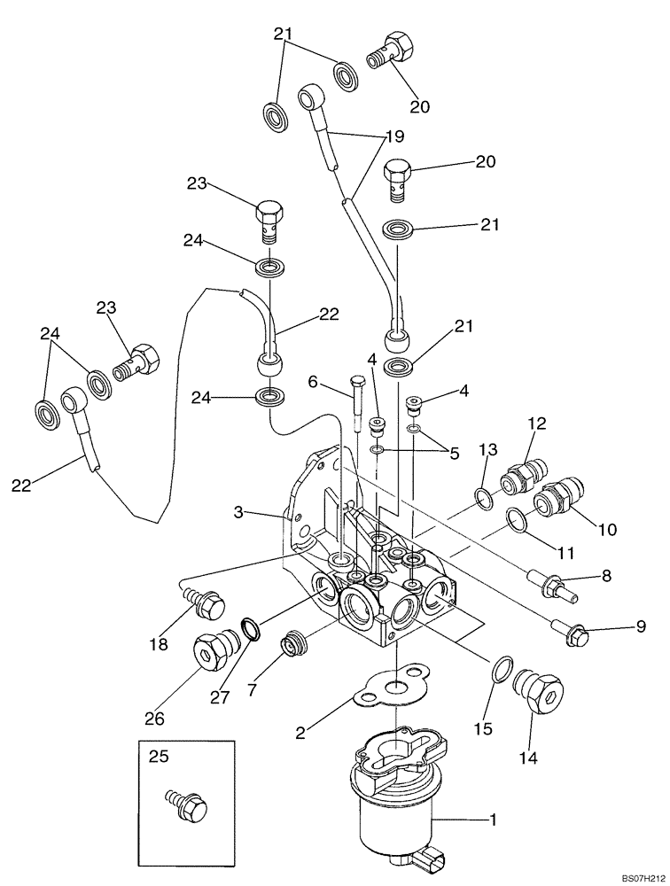 Схема запчастей Case CX330 - (03-04) - PUMP, FUEL TRANSFER (03) - FUEL SYSTEM