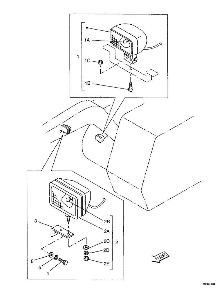 Схема запчастей Case 9007B - (4-22) - LAMP, WORK - ATTACHMENT (04) - ELECTRICAL SYSTEMS