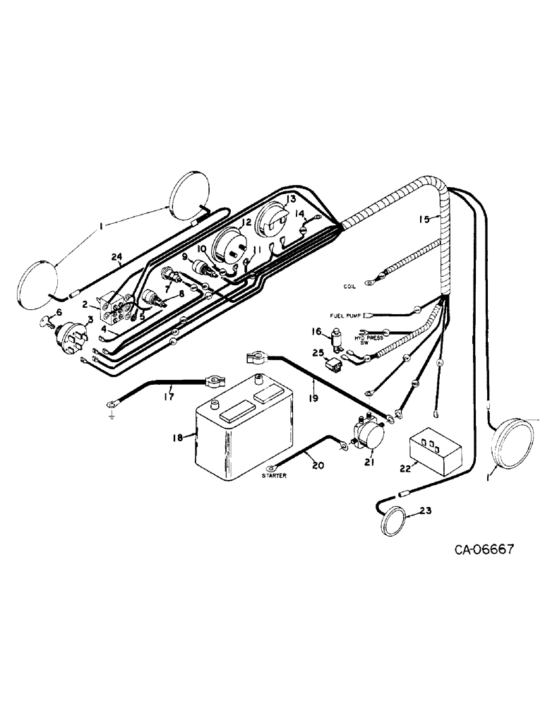 Схема запчастей Case 4125 - (08-1) - ELECTRICAL (06) - ELECTRICAL