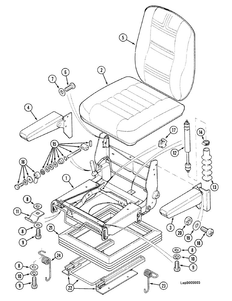 Схема запчастей Case 688C - (9D-18) - SEAT, (10950-) (05.1) - UPPERSTRUCTURE CHASSIS/ATTACHMENTS