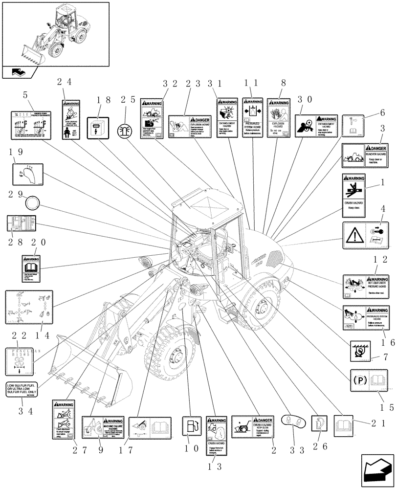 Схема запчастей Case 21E - (622[01]) - DECALS CANOPY (08) - SHEET METAL/DECALS