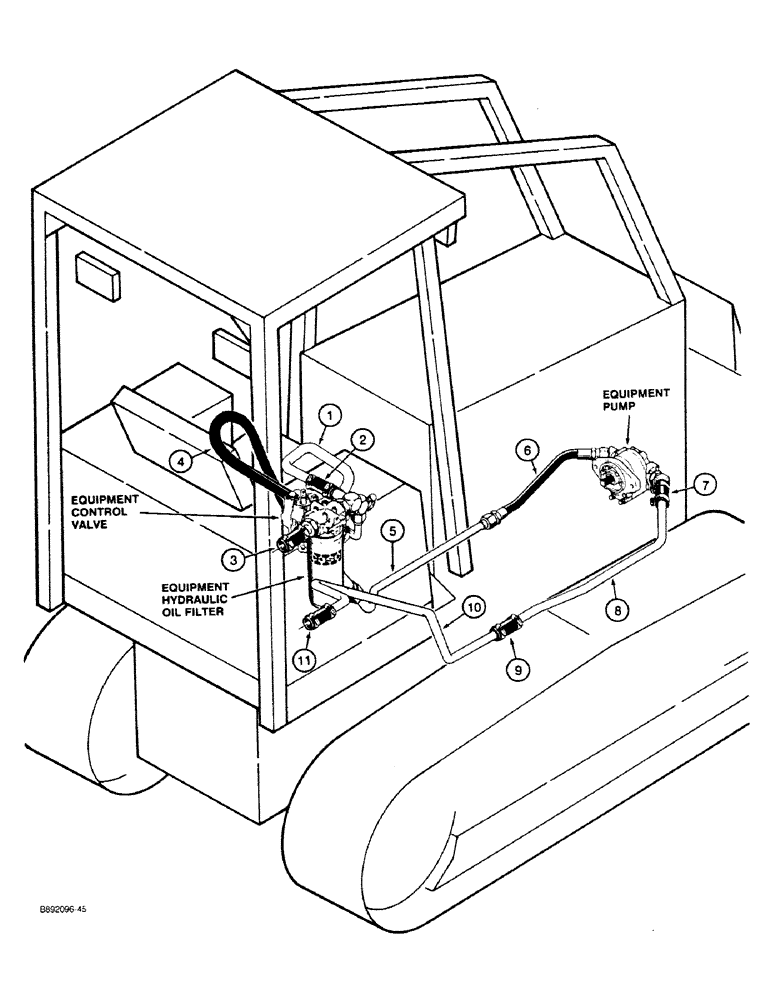 Схема запчастей Case 550 - (1-12) - PICTORIAL INDEX, EQUIPMENT HYDRAULIC CIRCUIT, SUPPLY AND RETURN LINES (00) - PICTORIAL INDEX