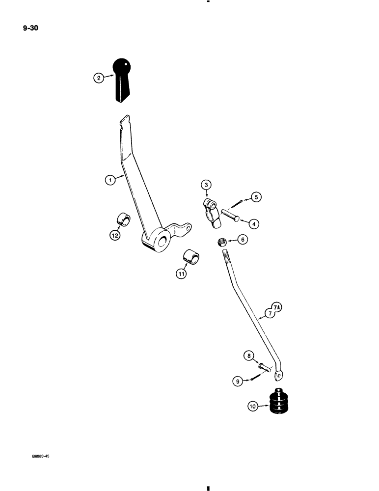 Схема запчастей Case 580K - (9-030) - BACKHOE CONTROLS WITH FOOT SWING (09) - CHASSIS/ATTACHMENTS