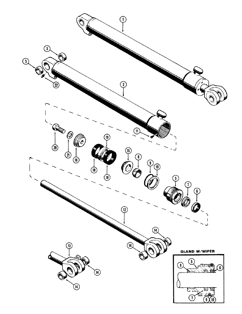 Схема запчастей Case 680CK - (290) - G32139 & G32164 LOADER LIFT CYLINDERS, 3-1/2" DIA. CYLINDER WITH 31" STROKE WITHOUT GLAND I.D. RING (35) - HYDRAULIC SYSTEMS