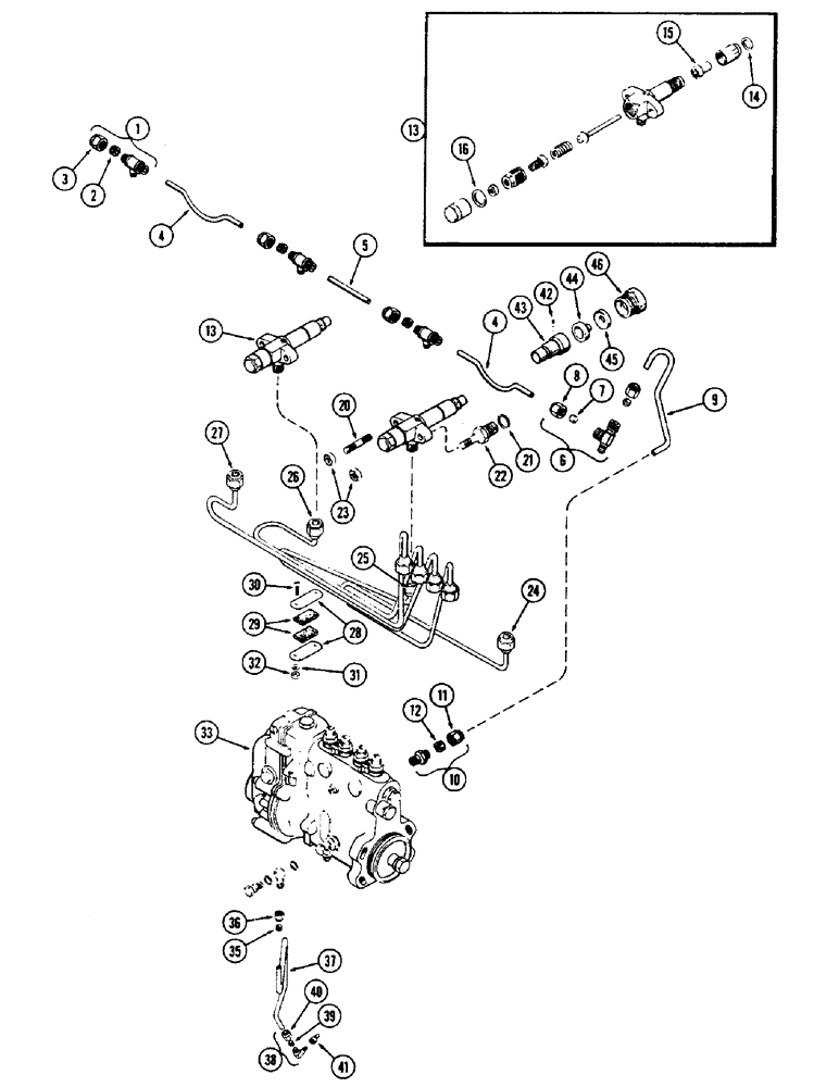 Схема запчастей Case 750 - (018) - FUEL INJECTION SYSTEM, (267) DIESEL ENGINE (01) - ENGINE