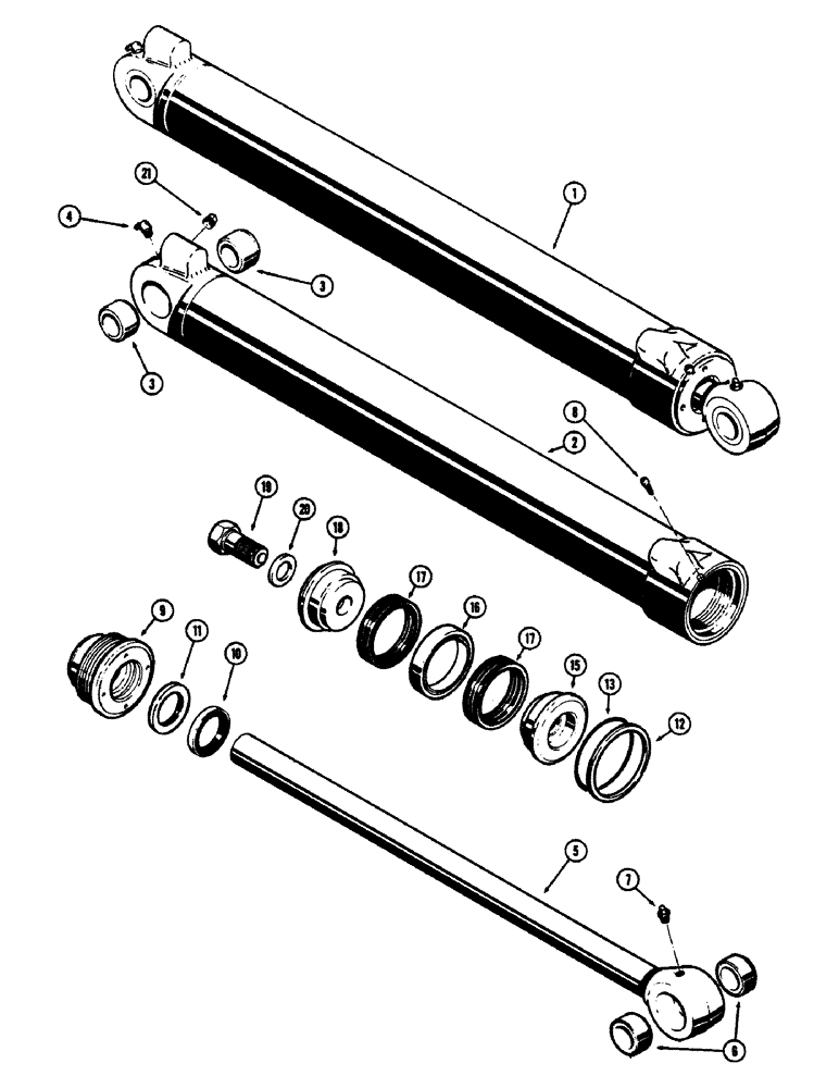 Схема запчастей Case 680CK - (177A) - G32683 BACKHOE CYLINDER (35) - HYDRAULIC SYSTEMS