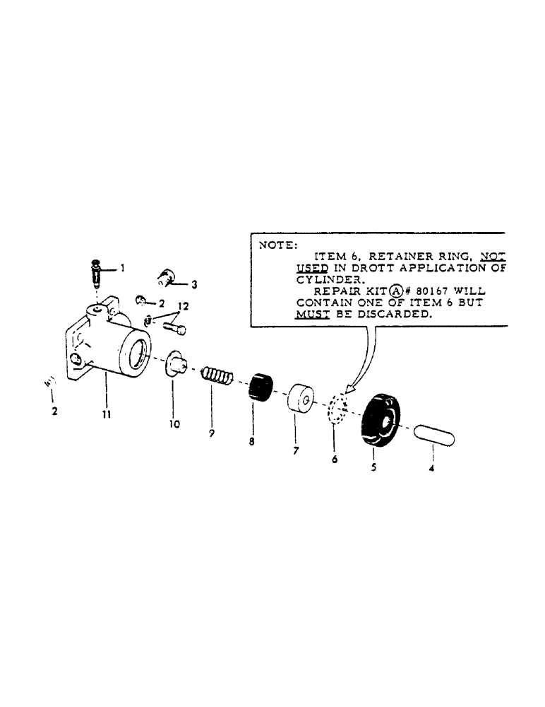 Схема запчастей Case 40YC - (E07) - TRACK BRAKE CYLINDER, (USED ON UNITS WITH SERIAL NUMBER (07) - HYDRAULIC SYSTEM