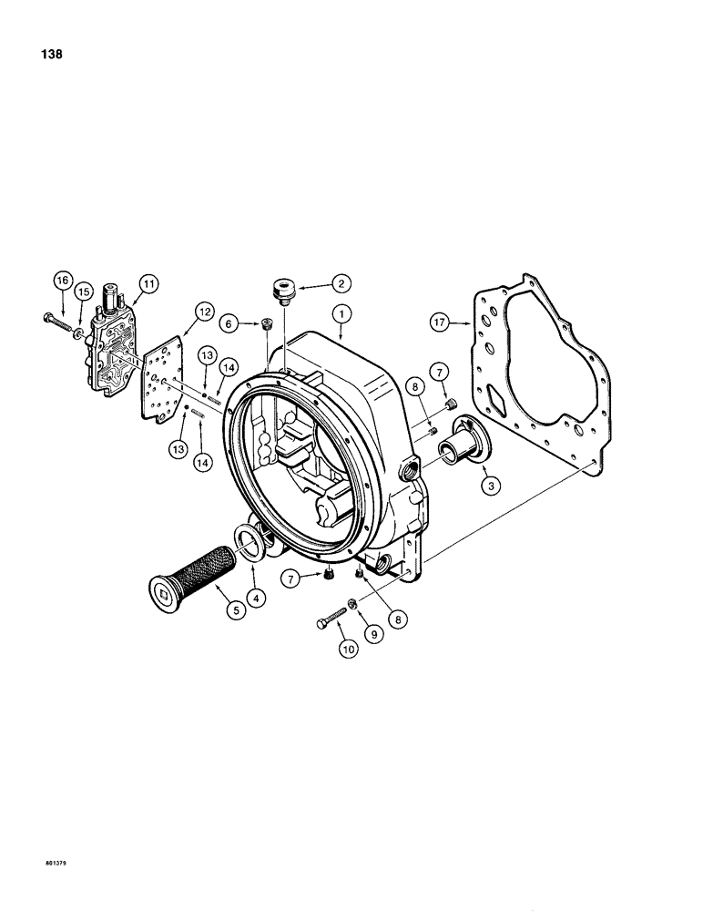 Схема запчастей Case 680H - (138) - TORQUE CONVERTER HOUSING AND CONTROL VALVE (06) - POWER TRAIN