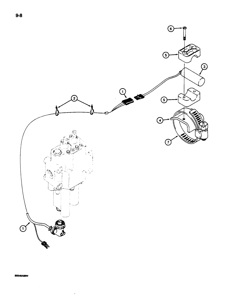 Схема запчастей Case 680L - (9-008) - LOADER RETURN-TO-DIG CONTROL (09) - CHASSIS/ATTACHMENTS