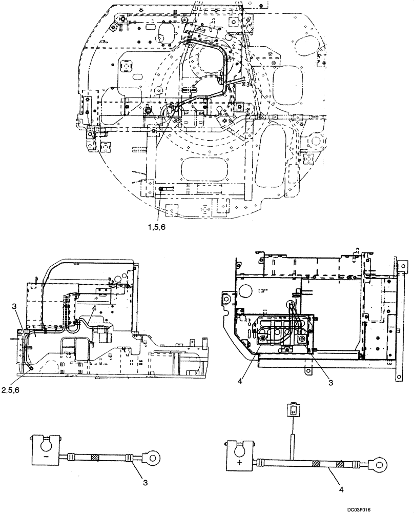 Схема запчастей Case CX31 - (04-10[00]) - BATTERY - CABLES (04) - ELECTRICAL SYSTEMS