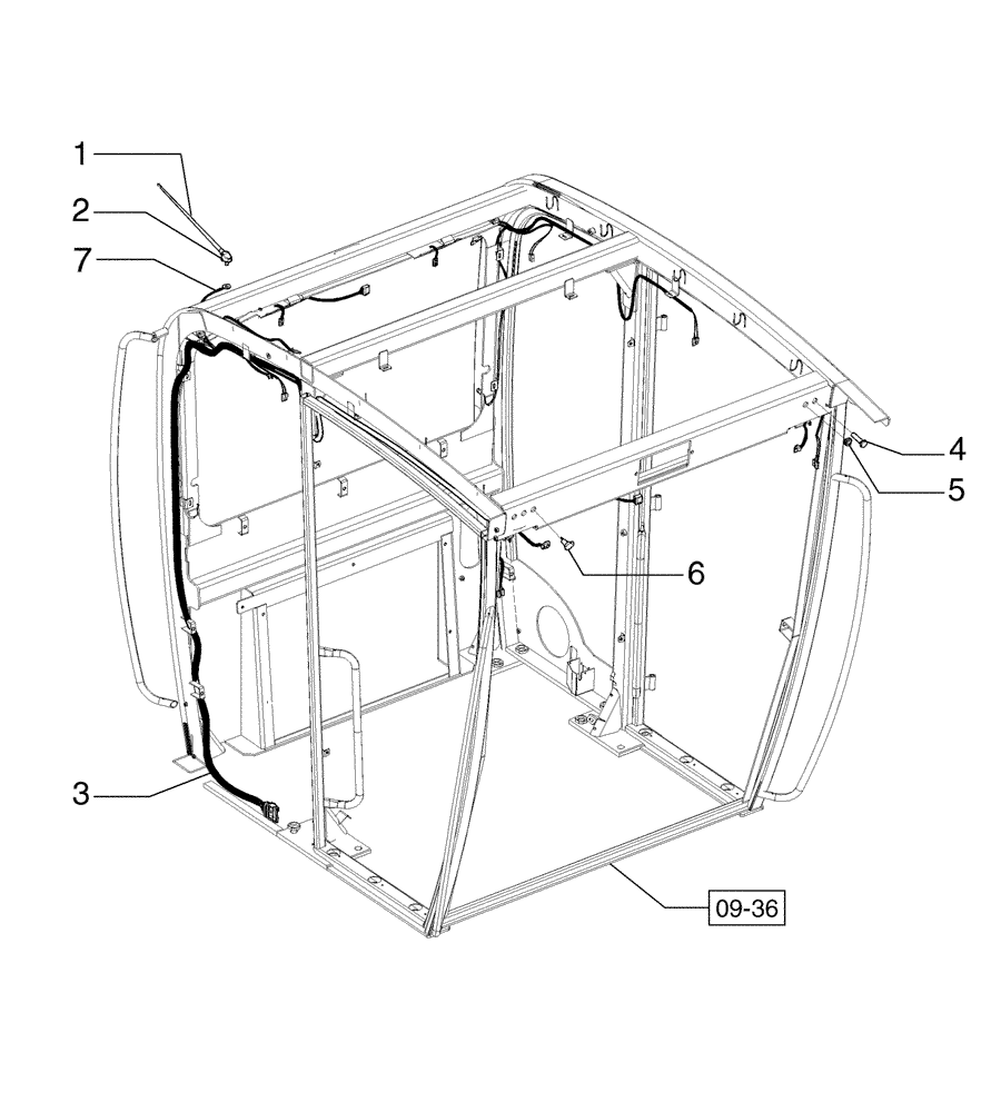 Схема запчастей Case 865B AWD - (09-49[01]) - CAB, ELECTRICAL SYSTEM (09) - CHASSIS/ATTACHMENTS