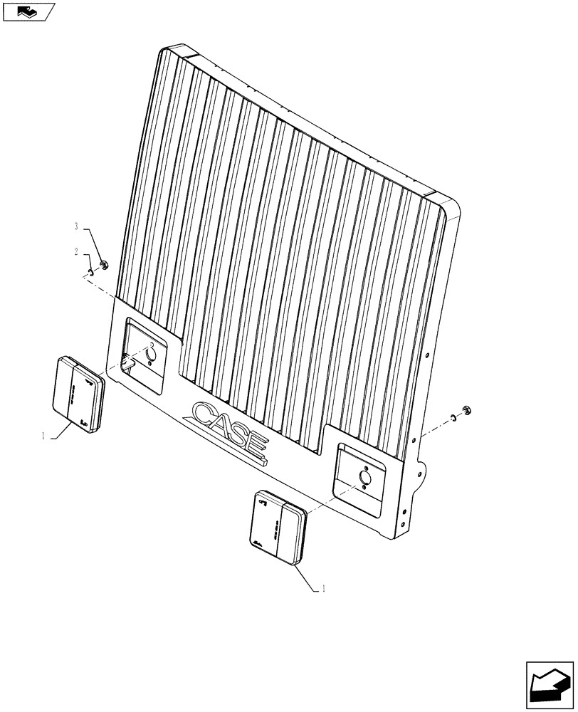 Схема запчастей Case 721F - (55.404.03) - REAR LIGHT INSTALLATION - N/A (55) - ELECTRICAL SYSTEMS