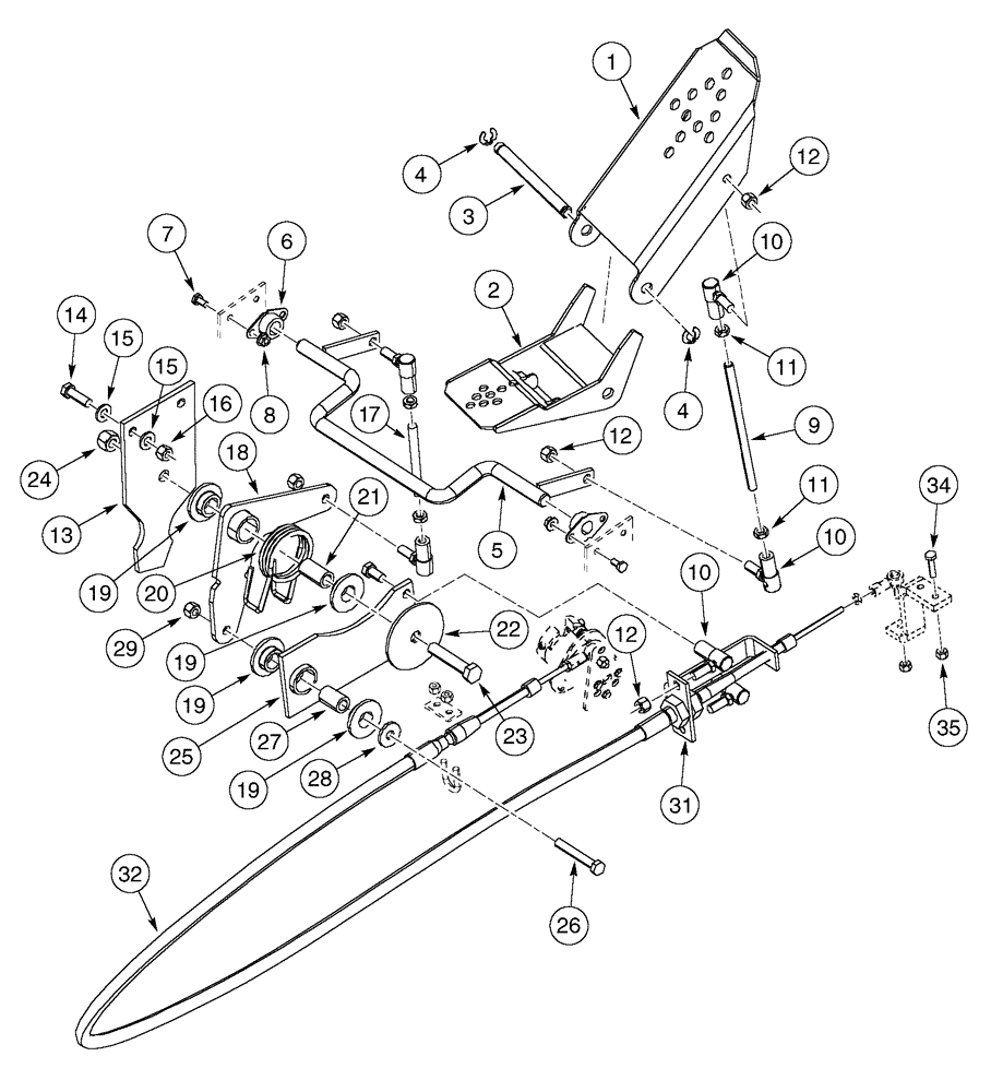 Схема запчастей Case 960 - (06-02) - CONTROLS GROUND DRIVE (06) - POWER TRAIN