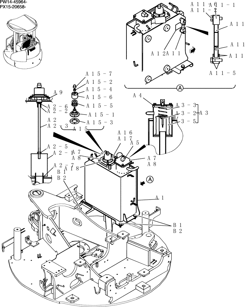 Схема запчастей Case CX31B - (063-60[1]) - TANK ASSEMBLY, HYDRAULIC (NIBBLER & BREAKER) (00) - GENERAL & PICTORIAL INDEX