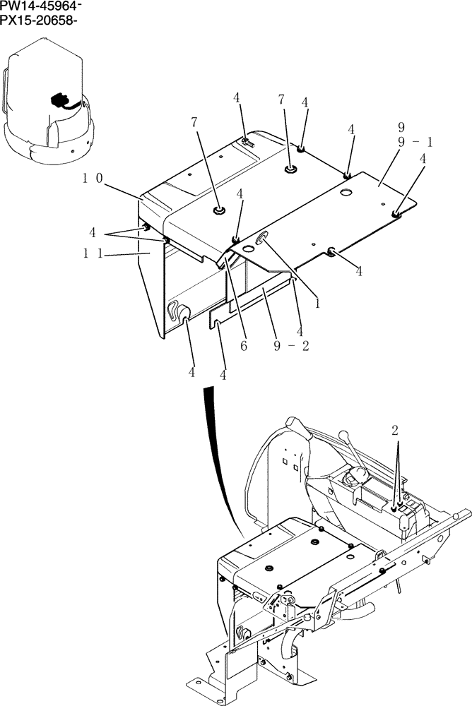 Схема запчастей Case CX36B - (284-01[1]) - HEATER ASSEMBLY (WITHOUT HEATER) (05) - SUPERSTRUCTURE