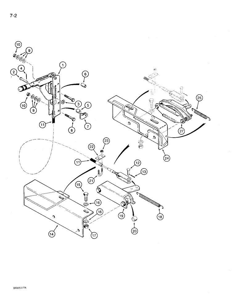 Схема запчастей Case 360 - (7-02) - PARKING BRAKE (07) - BRAKES