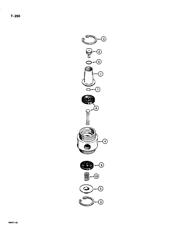 Схема запчастей Case W36 - (7-250) - PILOT VALVE - L109922 (07) - BRAKES