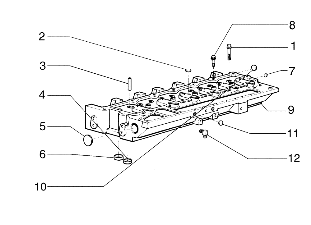 Схема запчастей Case 885 - (02-34[02]) - PLUGS AND PINS ENGINE HEAD (02) - ENGINE