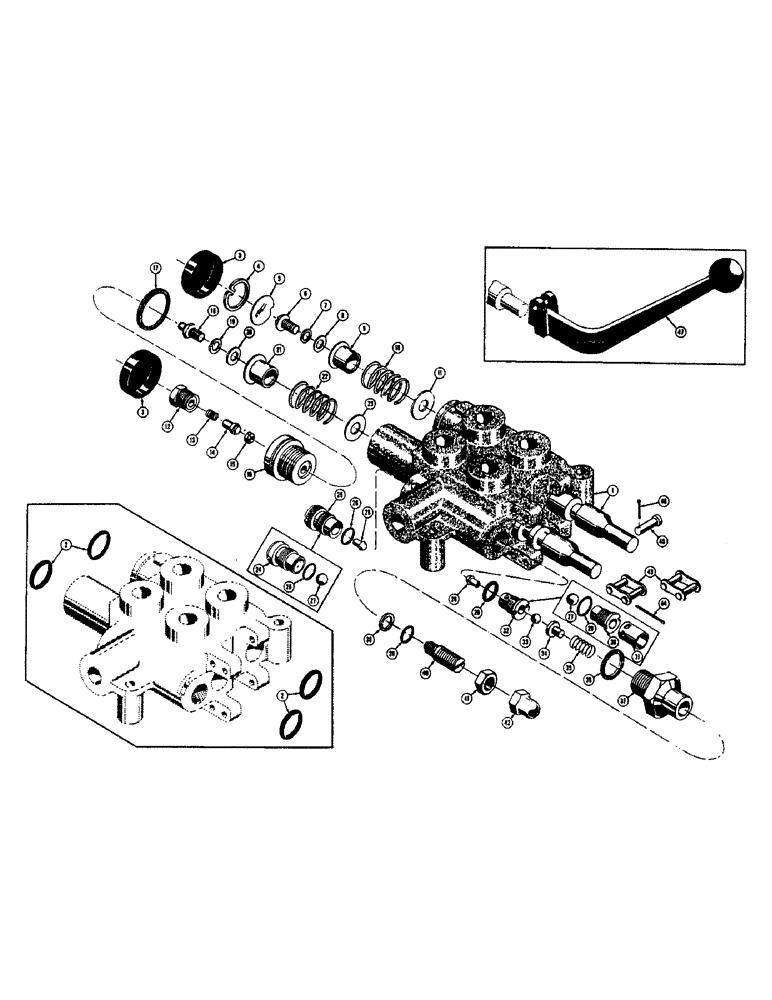 Схема запчастей Case 310C - (086) - D24387 HYDRAULIC CONTROL VALVE (07) - HYDRAULIC SYSTEM