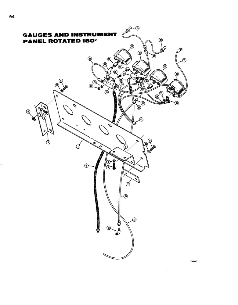 Схема запчастей Case W26B - (094) - INSTRUMENT PANEL (RIGHT HAND SIDE) (04) - ELECTRICAL SYSTEMS