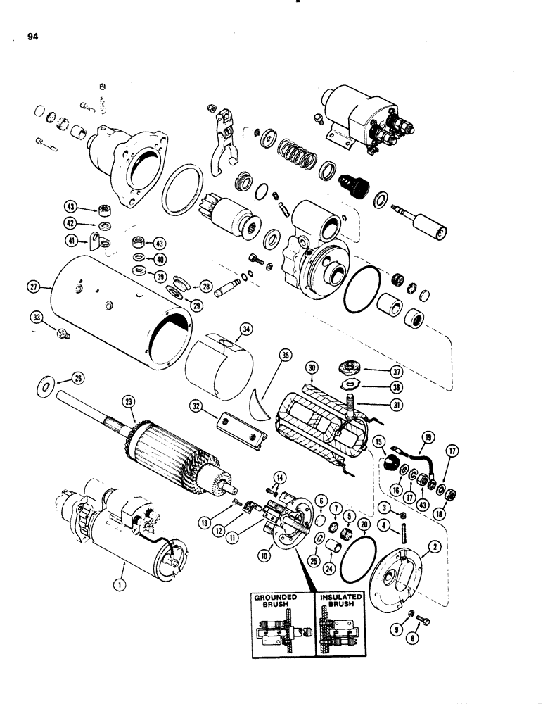 Схема запчастей Case 1150C - (094) - R43343 STARTER (04) - ELECTRICAL SYSTEMS