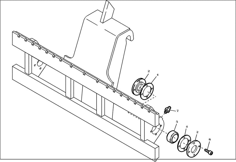 Схема запчастей Case 221D - (70.314[2989595000]) - ASSEMBLY PARTS FORK CARRIAGE (82) - FRONT LOADER & BUCKET