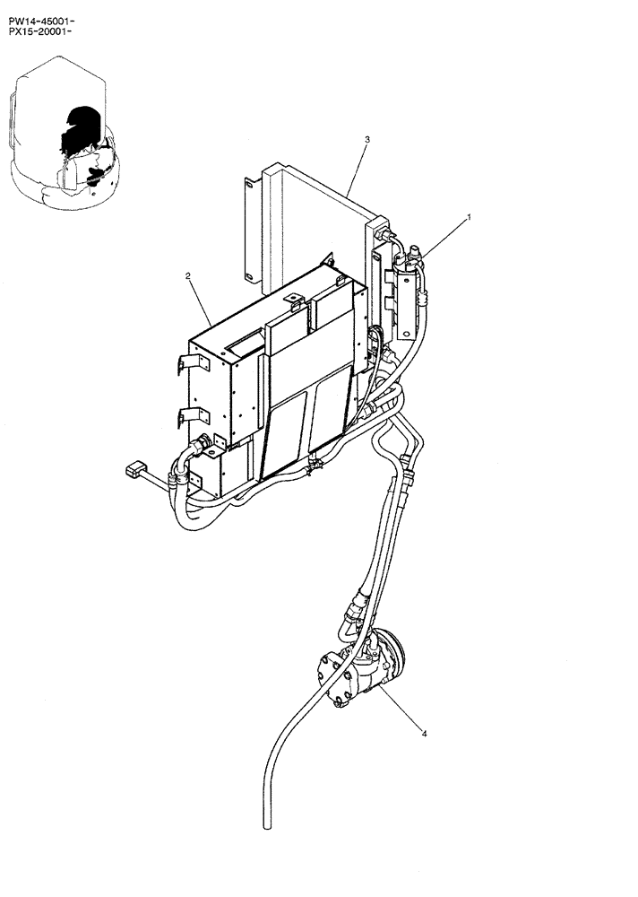 Схема запчастей Case CX36B - (05-027) - COOLER ASSY, P/N PW20M00022F1 OPTIONAL PARTS