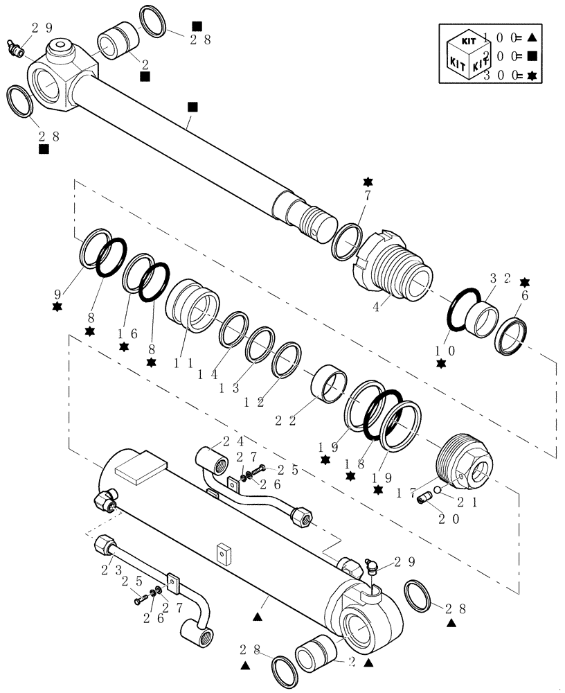 Схема запчастей Case CX27B - (2.010A[01]) - BOOM CYLINDER - CAB (02) - Section 2