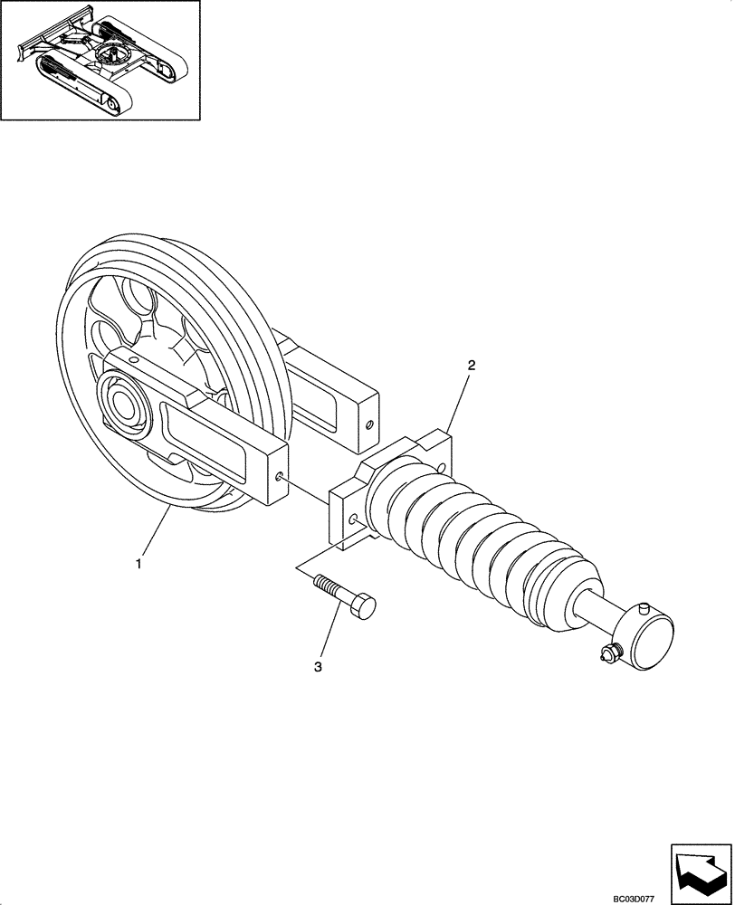 Схема запчастей Case CX36 - (05-07[00]) - TRACK - IDLER (11) - TRACKS/STEERING