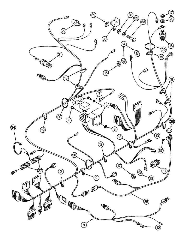 Схема запчастей Case 580SK - (4-02) - ENGINE ELECTRICAL CIRCUIT (04) - ELECTRICAL SYSTEMS