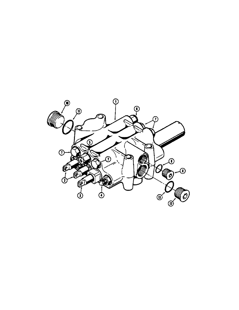 Схема запчастей Case 475 - (158) - R24354 VALVE 3 SPOOL (35) - HYDRAULIC SYSTEMS