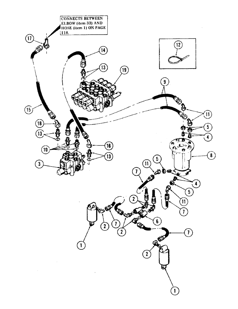 Схема запчастей Case 35 - (146) - LEVELER TUBING (35) - HYDRAULIC SYSTEMS