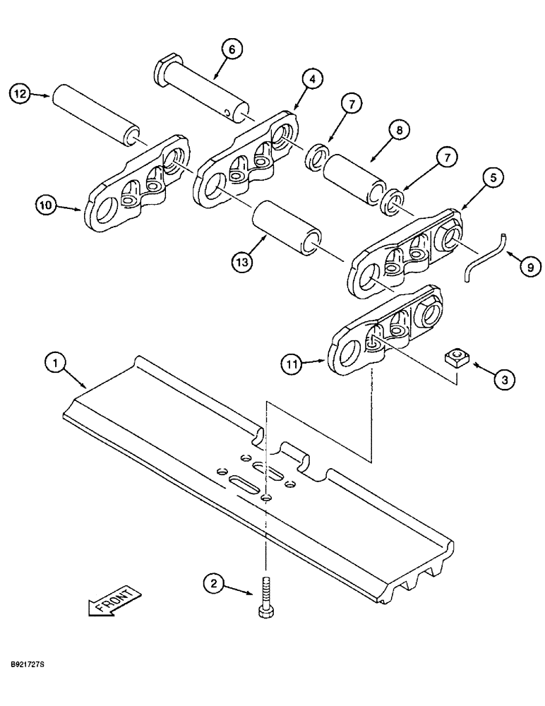 Схема запчастей Case 9030B - (5-06) - TRACK CHAIN AND SHOES, FOR ALL EXCEPT TIMBER KING OR NARROW TRACK MODELS (11) - TRACKS/STEERING